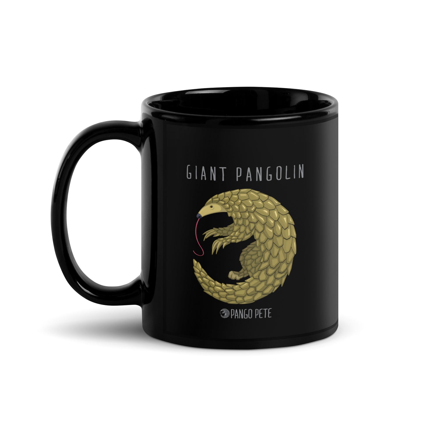 Giant Pangolin Mug — Black, 11 oz.