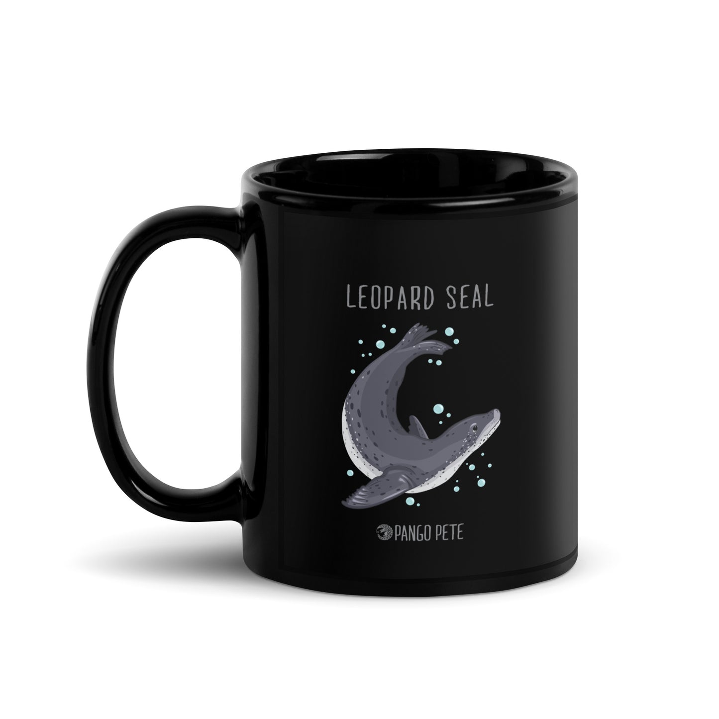 Leopard Seal Mug — Black, 11 oz.