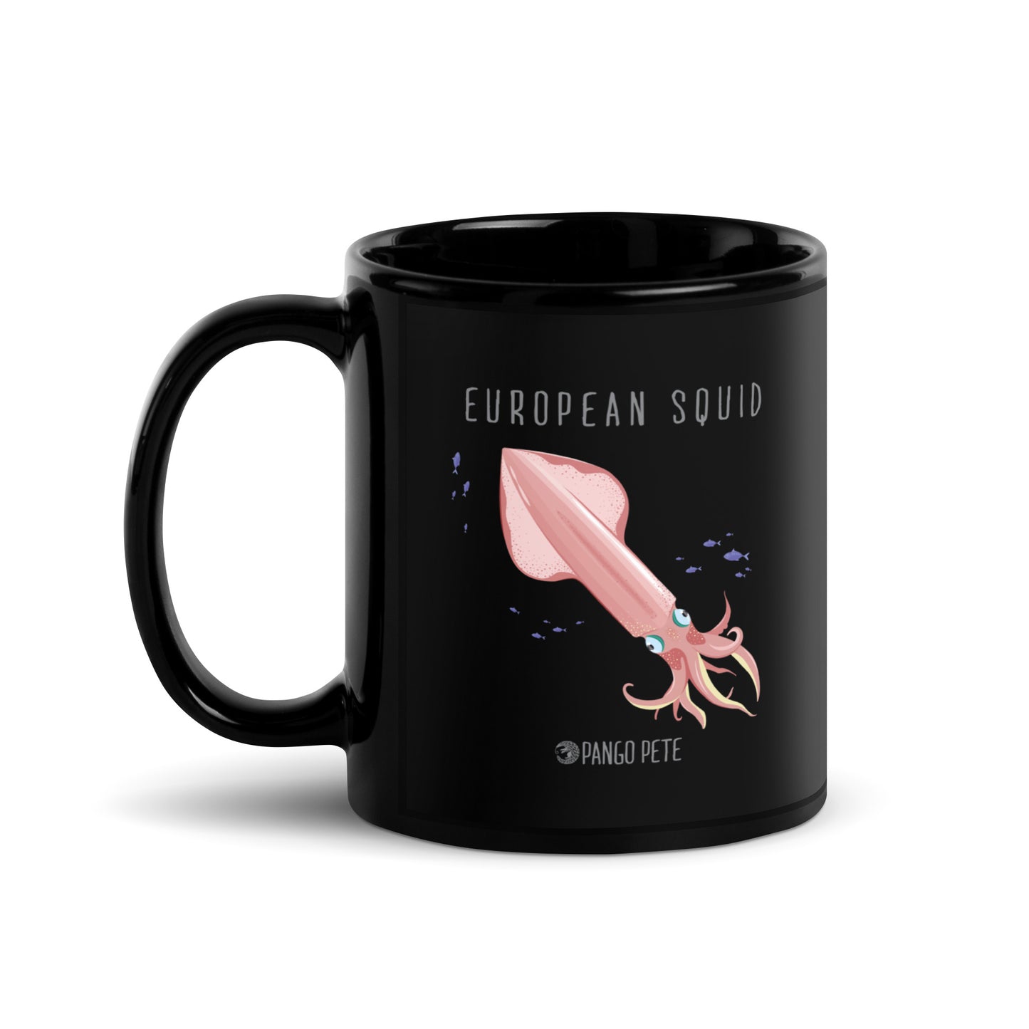 European Squid Mug — Black, 11 oz.