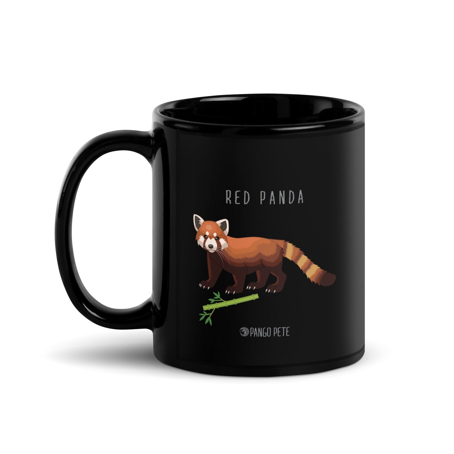 Red Panda Mug — Black, 11 oz.