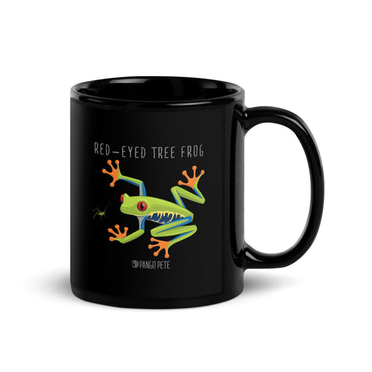 Red-Eyed Tree Frog Mug — Black, 11 oz.