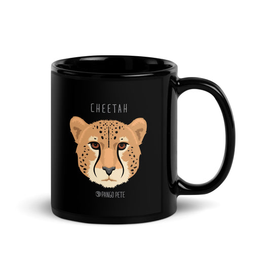 Cheetah Mug — Black, 11 oz.