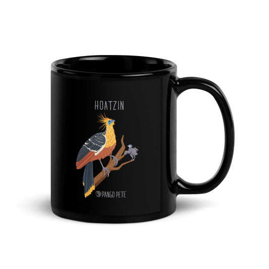 Hoatzin Mug — Black, 11 oz.