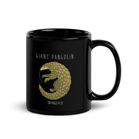 Giant Pangolin Mug — Black, 11 oz.