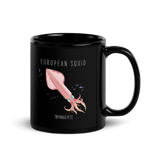 European Squid Mug — Black, 11 oz.