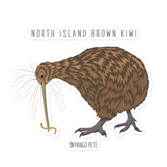 North Island Brown Kiwi Large Sticker