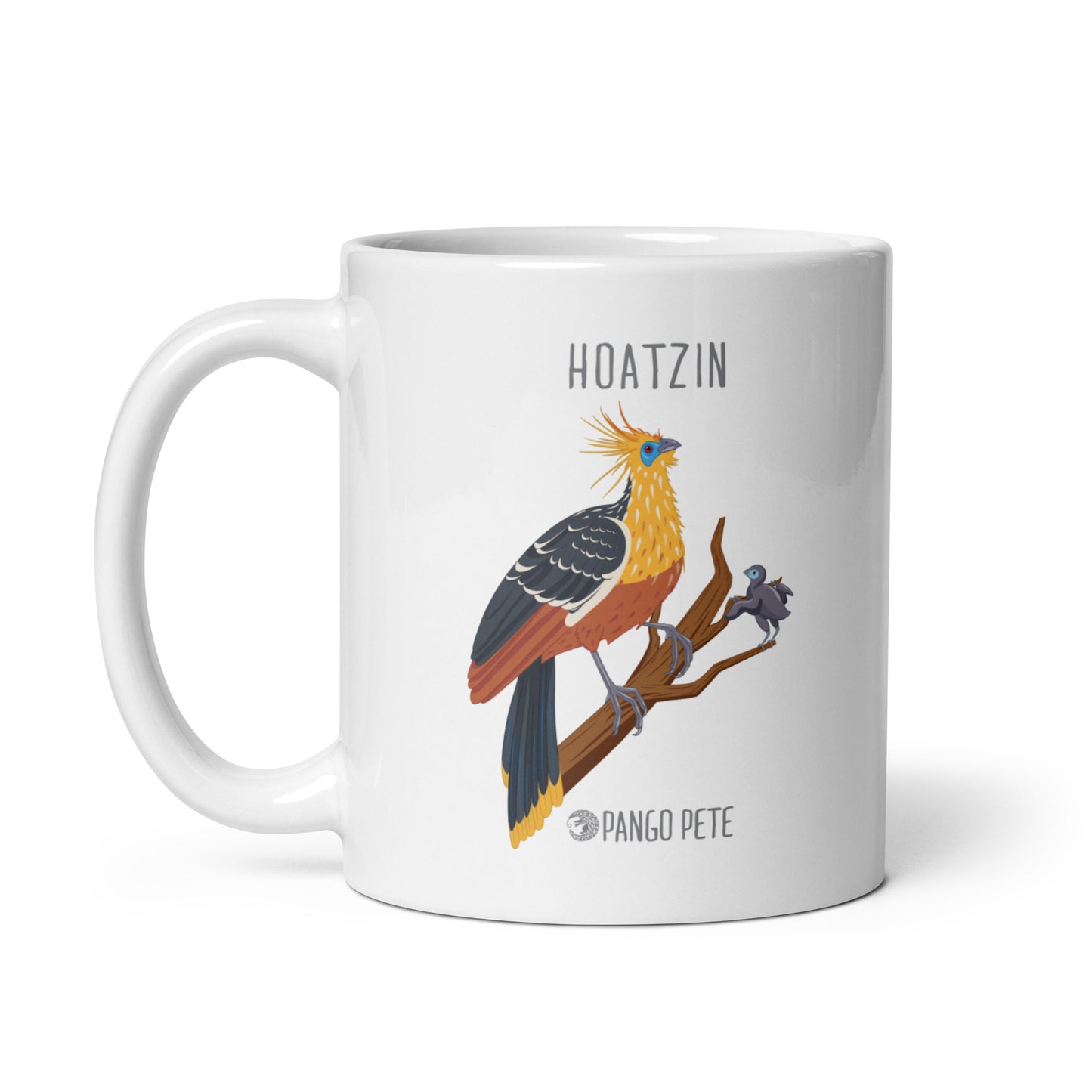 Hoatzin Mug — White, 11 oz.