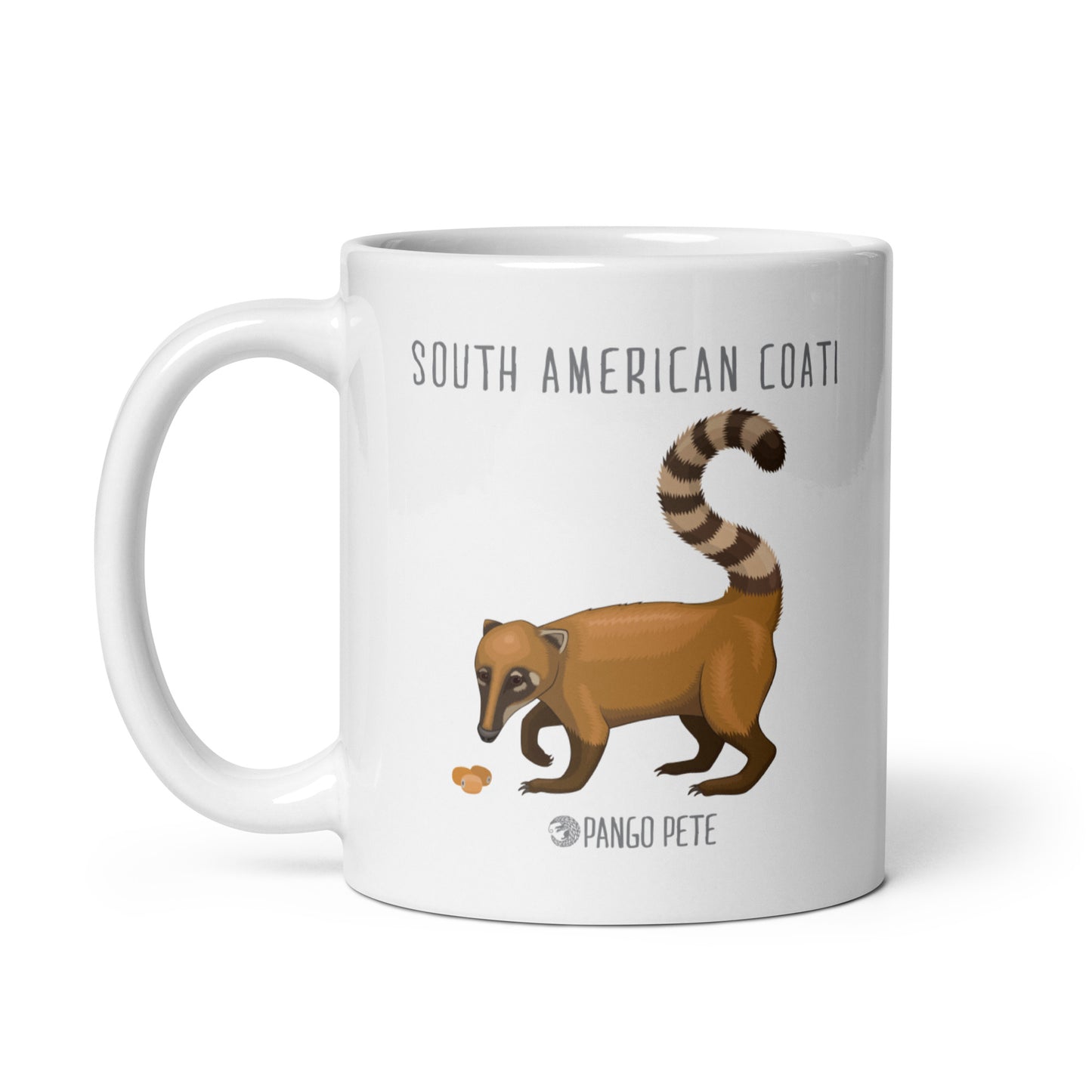 South American Coati Mug — White, 11 oz.