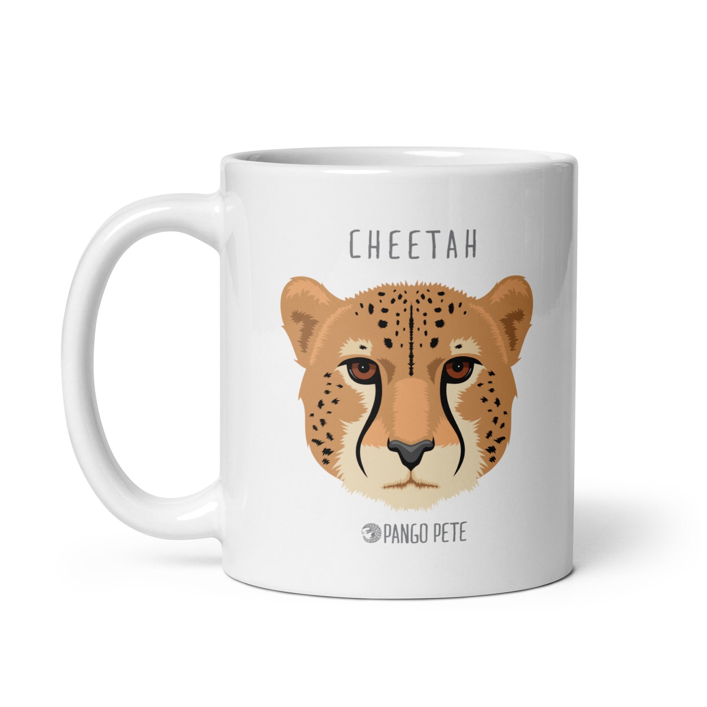 Cheetah Mug — White, 11 oz.