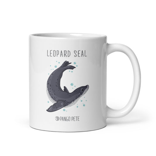 Leopard Seal Mug — White, 11 oz.