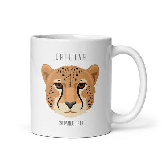 Cheetah Mug — White, 11 oz.